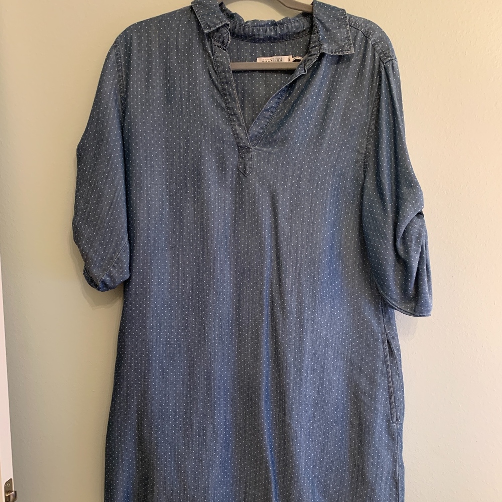 Kenneth Cole Denim Dress w/Pockets